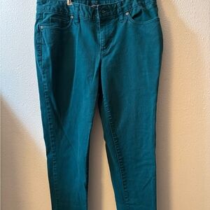 Lands End Teal Women Capri Jeans Pants 10P